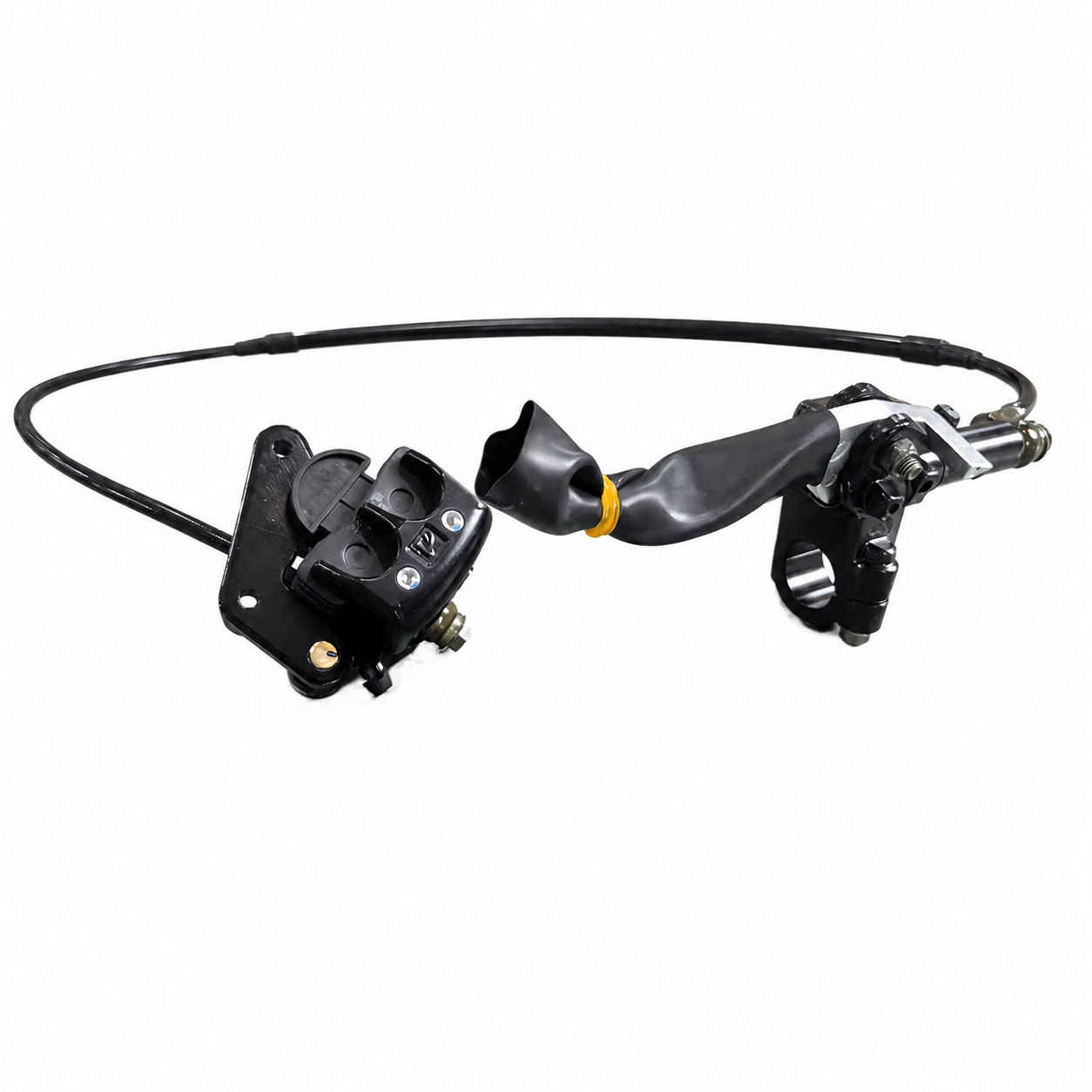 Left brake lever assembly with cable and black grip